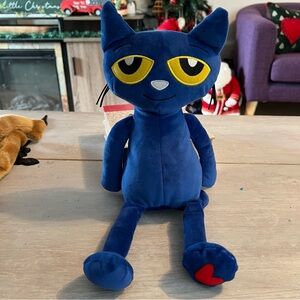 Kohl's Blue Cat Plush with Heart Detail